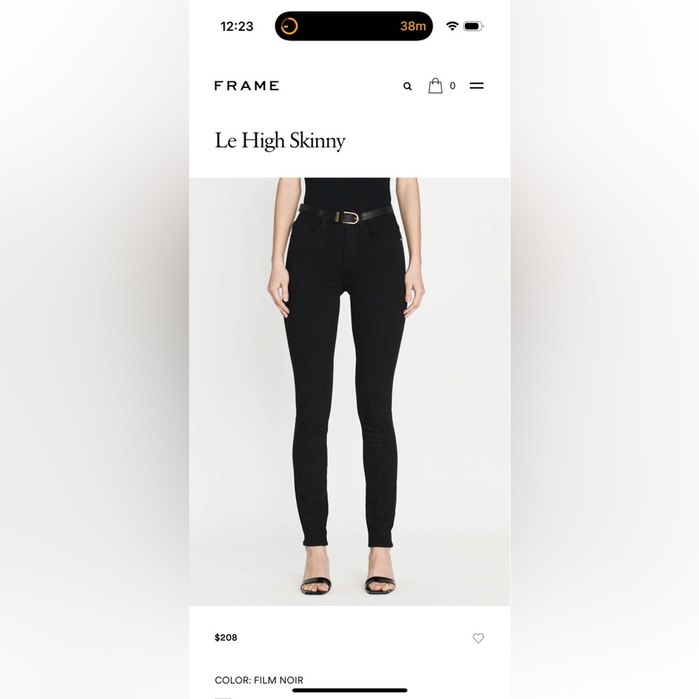 Current Season Frame Denim Women's Le High Skinny Jeans - Film Noir